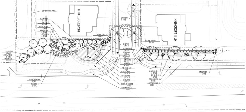 Crest Brooke Landscape Entry Plan