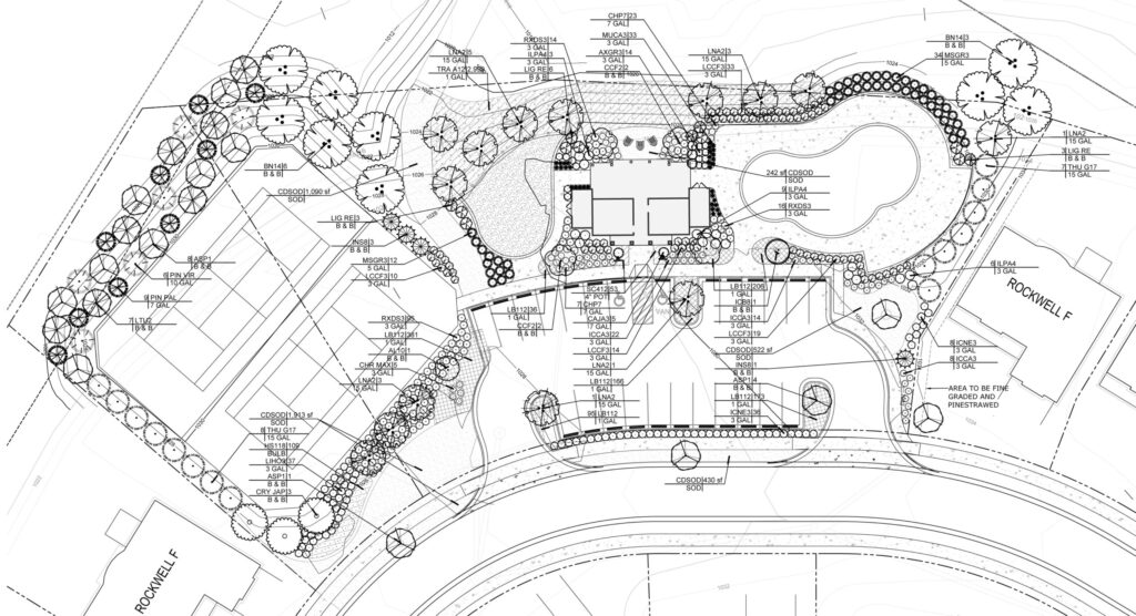 Crest Brooke Pool Landscape Plan